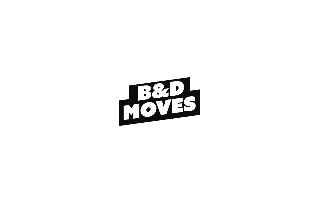 B&D Moves outlined wordmark