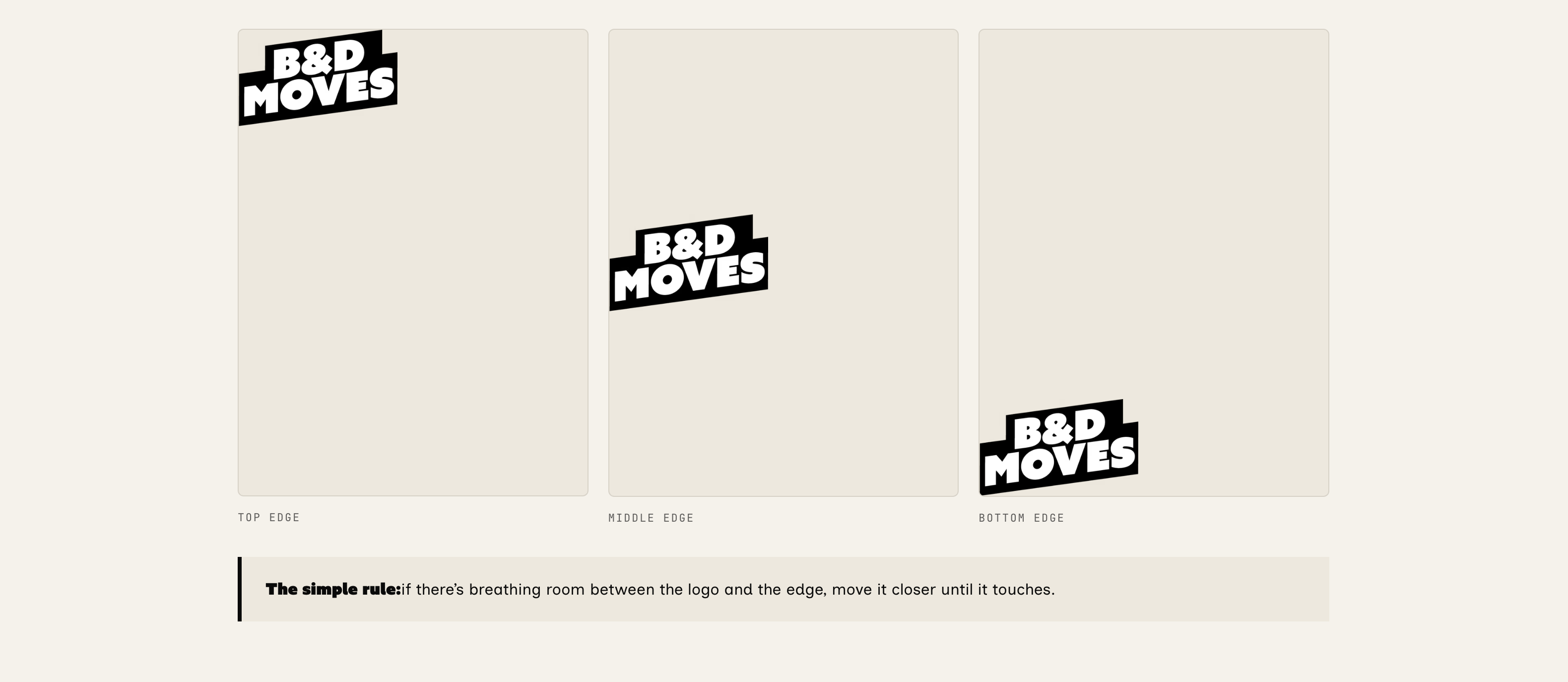 bandd moves logo placement